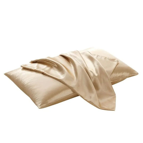 SearchFindOrder Khaki / 1PCx51x66cm(20x26in) Silky Satin Standard Queen Pillowcase for Beautiful Hair and Skin