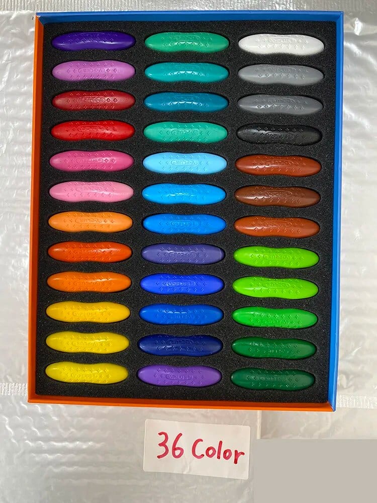 YPLUS Peanut Crayons for Kids, 12 Pastel Colors Washable Toddler