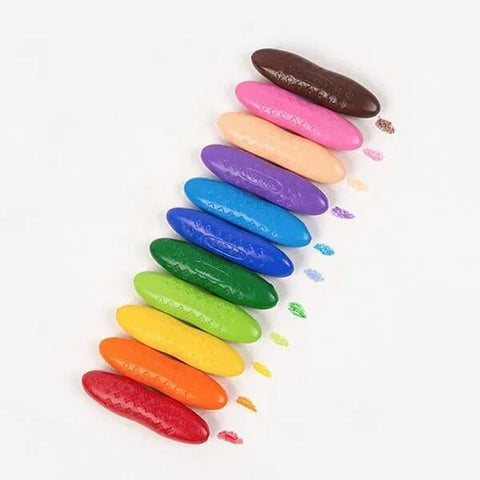 SearchFindOrder Kid Safe Colorful Peanut Crayons 24/12pcs Washable Watercolor Sticks