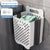 SearchFindOrder Light Grey XL 1 Collapsible Hanging Laundry Basket with Handle Storage Organization Dirty Clothes Basket