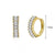 SearchFindOrder LN0186-1 Crystal Round Hoop Earrings