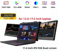 SearchFindOrder MATE X / CHINA Portable Triple Laptop Monitor with Dual Extender Screens, Full View 1920x1080 IPS FHD Foldable Display for Laptops