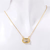 SearchFindOrder MayWhiteTransparent Stone Aura Necklace
