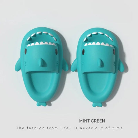 SearchFindOrder Mint Green / 42-43(Fit 26-26.5cm) Summer Shark Slippers Men Women