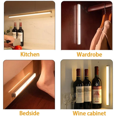 SearchFindOrder Motion Guard Glow Smart LED Cabinet Light with Wireless Sensor - Illuminate Your Kitchen and Bedroom Cabinets Effortlessly