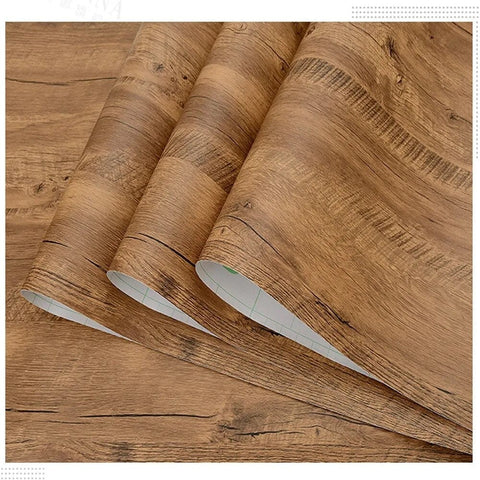 SearchFindOrder Natural Wood Impressions Waterproof Vinyl Wall Decals for Home Decor & Furniture