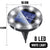 SearchFindOrder NEW White 8LED / 1 Pc Solar Glow Pathway Brilliance 16/20 LED Underground Solar Disk Lights