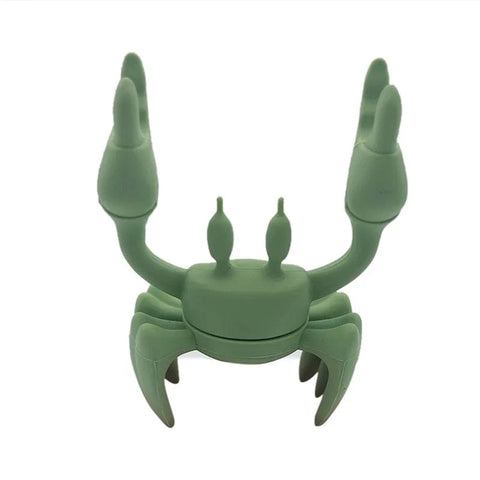 SearchFindOrder Olive Green Creative Silicone Crab Utensil Holder