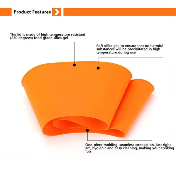 SearchFindOrder Orange Silicone Splash Pot Lid