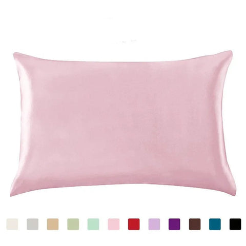 SearchFindOrder Pink / 1PCx51x66cm(20x26in) Silky Satin Standard Queen Pillowcase for Beautiful Hair and Skin