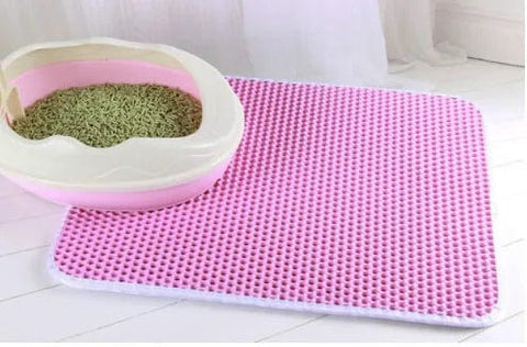 SearchFindOrder Pink / 30X45CM Double Layer Mess Free Cat Litter Mat