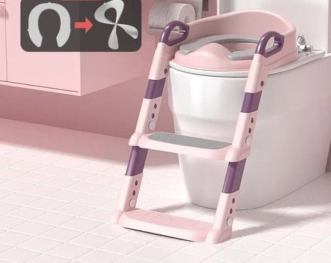 SearchFindOrder Pink and PU mat Tiny Steps Toddler Toilet Trainer