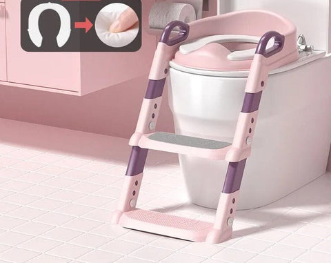 SearchFindOrder Pink and PVC mat Tiny Steps Toddler Toilet Trainer