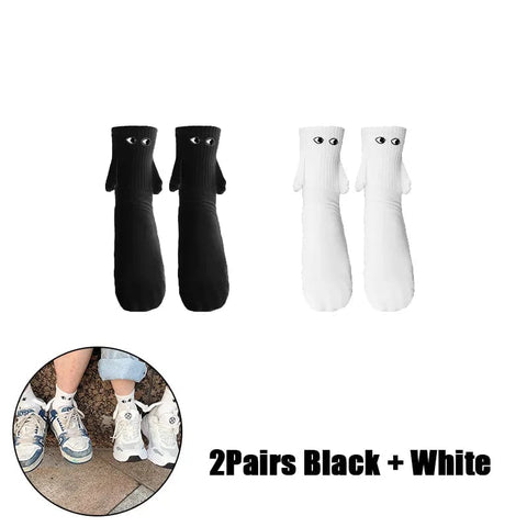 SearchFindOrder Playful Magnetic Gaze Harmony Socks Black & White Edition