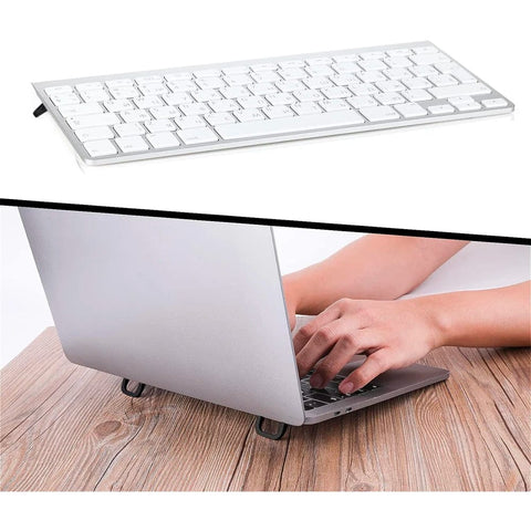 SearchFindOrder Portable Zinc Alloy Laptop Elevation Stand, Mini Self-Adhesive Invisible Computer Keyboard Feet for Desk, Compatible with MacBook