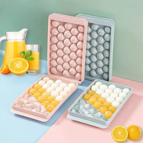 SearchFindOrder Random color  2pcs 33-in-1 Arctic Sphere Craft Ice Hockey Mold for Whiskey Balls, Popsicles, and Lollipops Ultimate Kitchen Freeze Fun