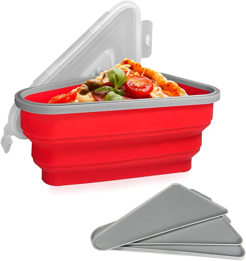 SearchFindOrder red / 1 / 5 | 1200ml Silicone Folding Pizza Slice Storage Box
