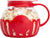 SearchFindOrder Red 3-in-1 Microwave Popcorn Popper Precise Kernel Measurement, Butter Melting, and BPA-Free Design