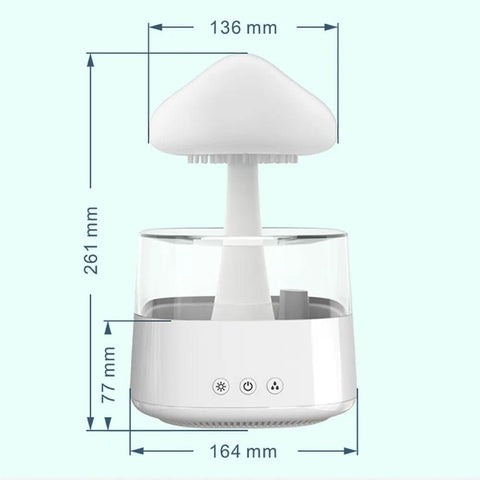 SearchFindOrder Relax Electric Mushroom Rain Air Humidifier Aroma Diffuser Colorful Night Lights