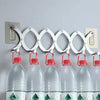 SearchFindOrder Retractable Stainless Steel Door Hook Rack Organizer for Coats, Hats, with Key Holder Storage