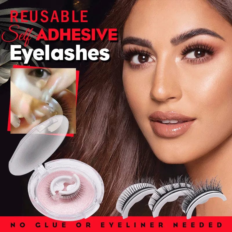 Self Adhesive Reusable Eyelashes Natural Look False Lashes Self