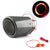 SearchFindOrder Round Edge Red Carbon Fiber LED Car Exhaust Muffler Pipe Tip