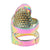SearchFindOrder S Colorful 1pc Adjustable Thimble Retro Armor Finger Protect Needle Ring Golden/Silver/Colorful Metal Sewing Crochet