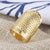SearchFindOrder S Golden 1pc Adjustable Thimble Retro Armor Finger Protect Needle Ring Golden/Silver/Colorful Metal Sewing Crochet