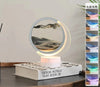 SearchFindOrder Semi-circular-Black 3D Sandscape Table Lamp