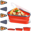 SearchFindOrder Silicone Folding Pizza Slice Storage Box