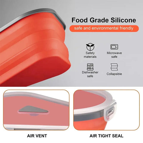 SearchFindOrder Silicone Folding Pizza Slice Storage Box