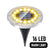 SearchFindOrder Silver 16LED Warm / 1 Pc Solar Glow Pathway Brilliance 16/20 LED Underground Solar Disk Lights
