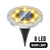 SearchFindOrder Silver 8LEDWarmlight / 1 Pc Solar Glow Pathway Brilliance 16/20 LED Underground Solar Disk Lights