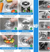 SearchFindOrder Silver Stainless Steel Kitchen Sink Strainer and Pop-Up Stopper