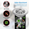 SearchFindOrder Silver Stainless Steel Kitchen Sink Strainer and Pop-Up Stopper