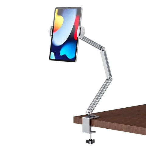 SearchFindOrder Silver Versatile Alloy Tablet Stand for Desks