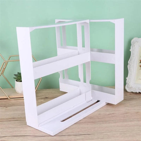 SearchFindOrder SNJ White Double Storage Rotating Food Rack