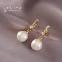 SearchFindOrder Sophisticated Pearl Pendant Exquisite Earrings Jewelry for Stylish Women
