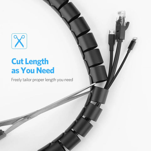 SearchFindOrder Spiral Flexible Tube Cable Wire Organizer & Protector Clip for Computer Cord Management Tools
