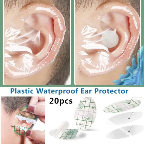 SearchFindOrder Splash Guard 20-Piece Waterproof Ear and Hair Protection Kit for Swimming, Salon, and Shower