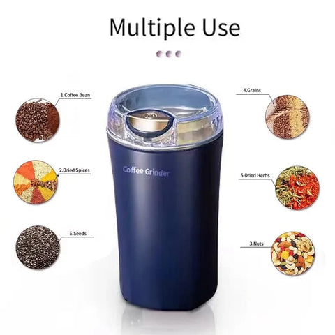 SearchFindOrder Stainless Steel Electric Kitchen Grinder for Nuts, Beans, and Grains
