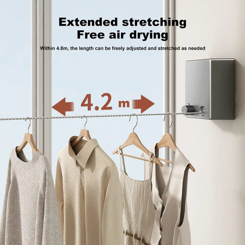 SearchFindOrder Stainless Steel Pull-Out Clothesline