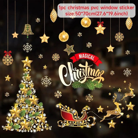 SearchFindOrder sticker 21 Festive Elegance 2023 Holiday Window Decals Christmas Cheer & New Year Joy Decor Set