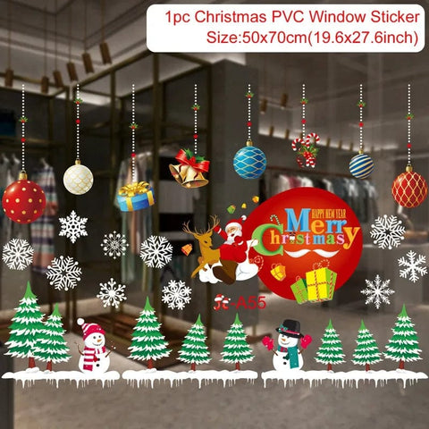 SearchFindOrder sticker 40 Festive Elegance 2023 Holiday Window Decals Christmas Cheer & New Year Joy Decor Set