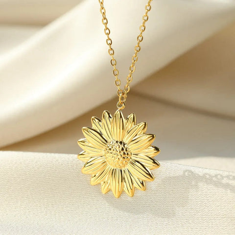 SearchFindOrder Sunflower / CHINA "You Are My Sunshine" Open Locket Sunflower Pendant Necklace