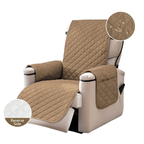 SearchFindOrder Taupe Non-Slip Waterproof Chair Cover