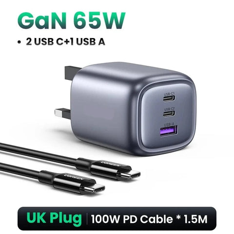 SearchFindOrder UK Plug Add Cable / CHINA 65W Travel Adapter
