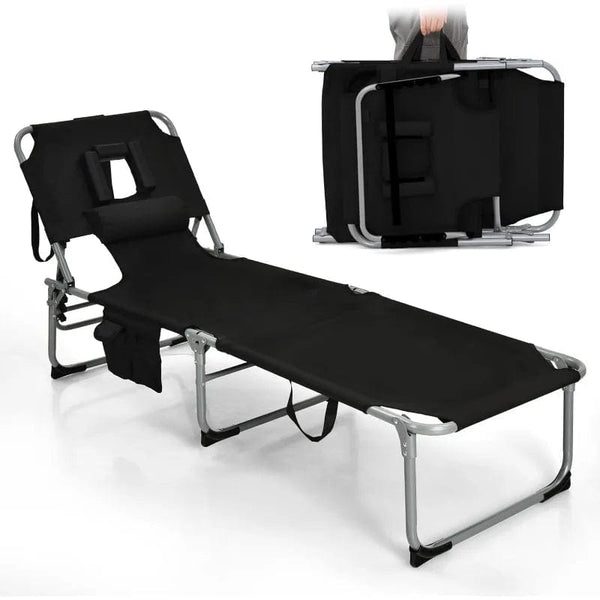 SearchFindOrder United States / Black-1 pack Folding Adjustable Lounge Chair