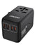 SearchFindOrder Universal Plug / Black 100W GaN 2U2C International Travel Adapter