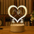 SearchFindOrder USB Warm White / la gou 3D Acrylic LED Lamp with Romantic Love Design for Home